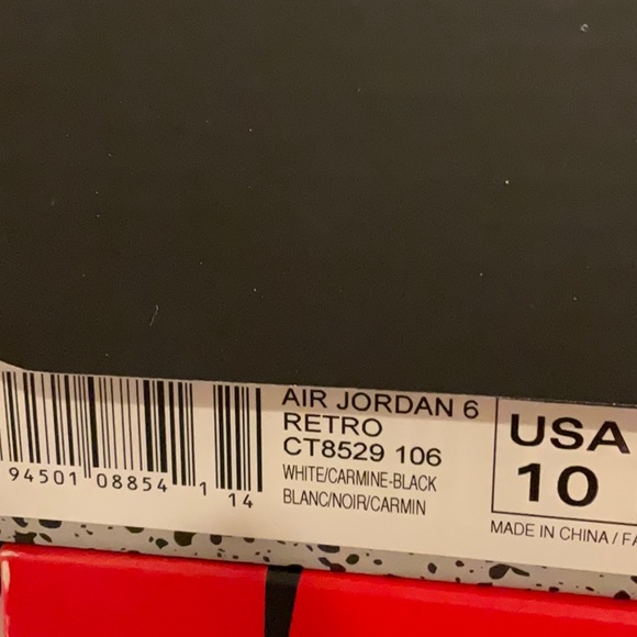 Air Jordan 6 Retro Carmine (2021) - Picture 9 of 9